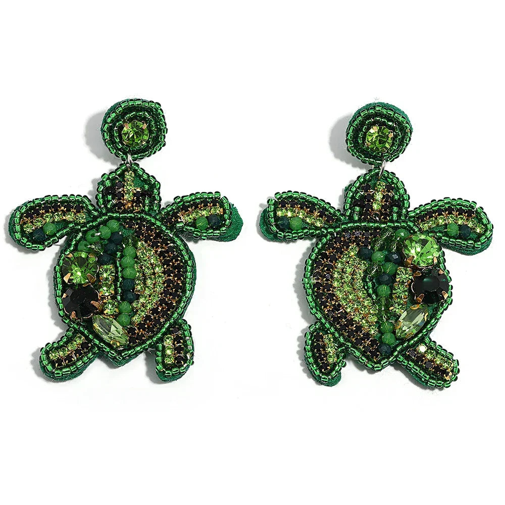 Handmade Beaded Drop Earrings