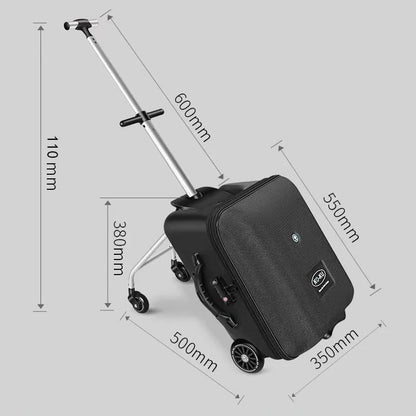 Children's carrier can Sit and Ride with Guardrail TSA Lock Removable Trolley Case Expansion 7CM Boarding Suitcase