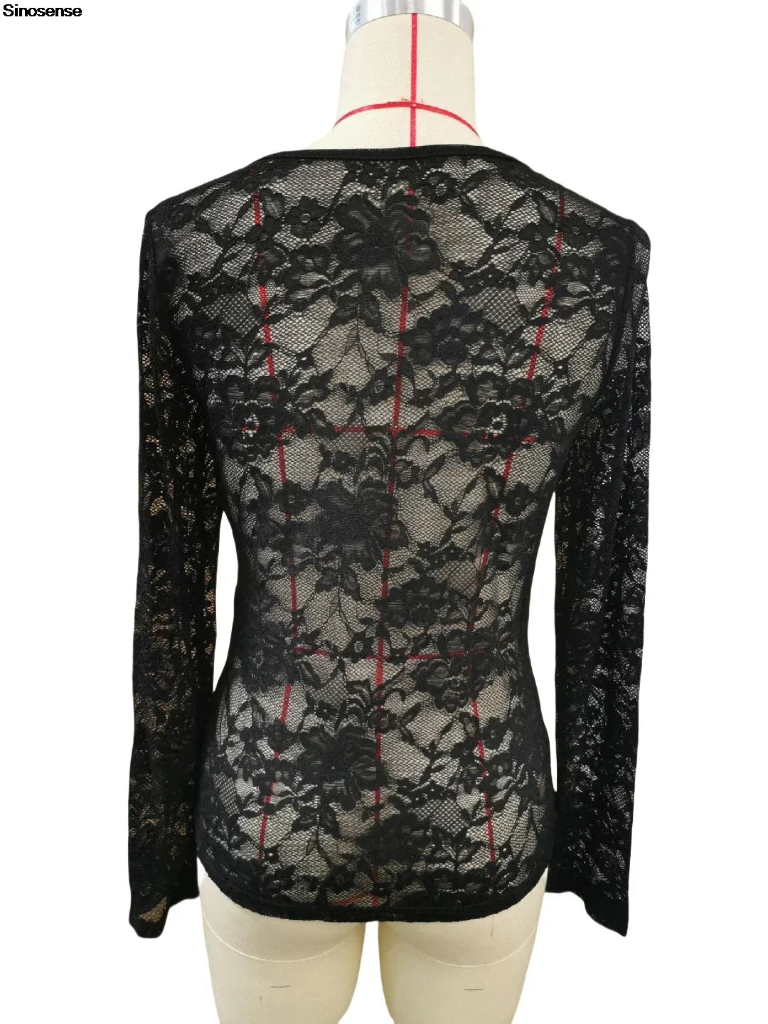 Long Sleeve Sheer Blouse Luxlife Brands