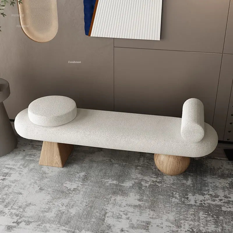 European Living Room Interior Design Bench Home Furniture Entry Door Shoe Changing Stools Leisure Ottomans Sofa Bed End Bench