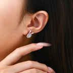 ATTAGEMS S925 Sterling Silver Moissanite Diamond Earrings Enamel Design Rabbit Shape For Women Girls Birthday Gifts Fine Jewelry Luxlife Brands