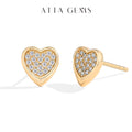 ATTAGEMS Full Moissanite Heart Earrings For Women Girls DVVS1 100% 925 Sterling Silver Sparkling Engagement Jewelry High Quality Luxlife Brands