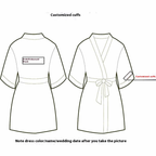 Custom Satin Bridesmaid Robes – Personalized with Name, Title, or Date | Wedding Party Gifts SelenaHuanStudio