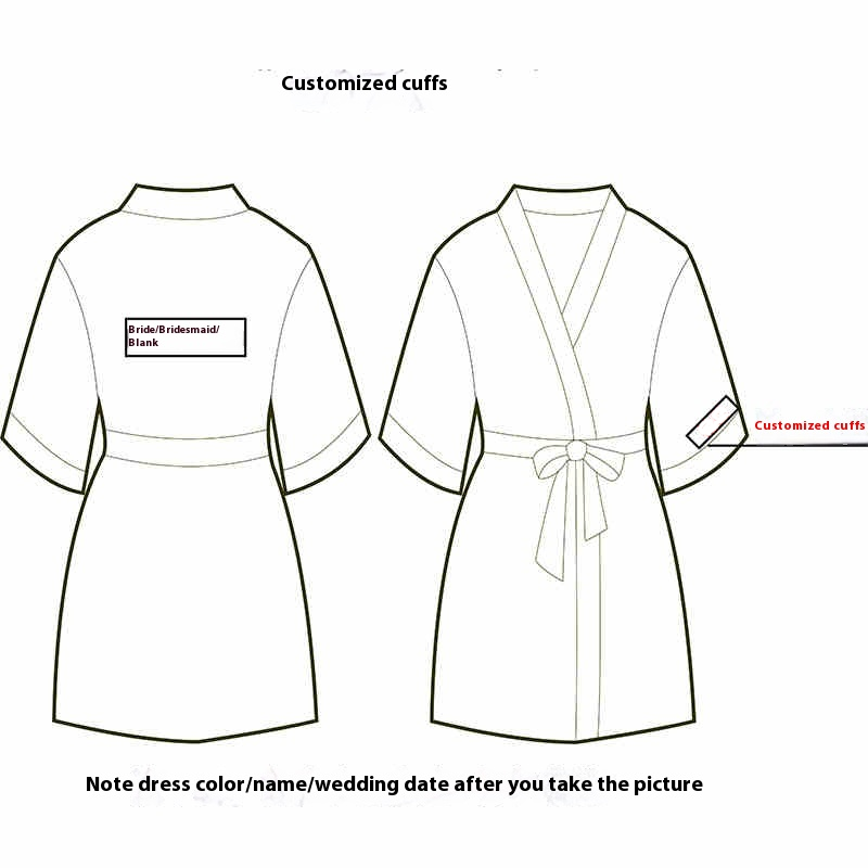 Custom Satin Bridesmaid Robes – Personalized with Name, Title, or Date | Wedding Party Gifts SelenaHuanStudio