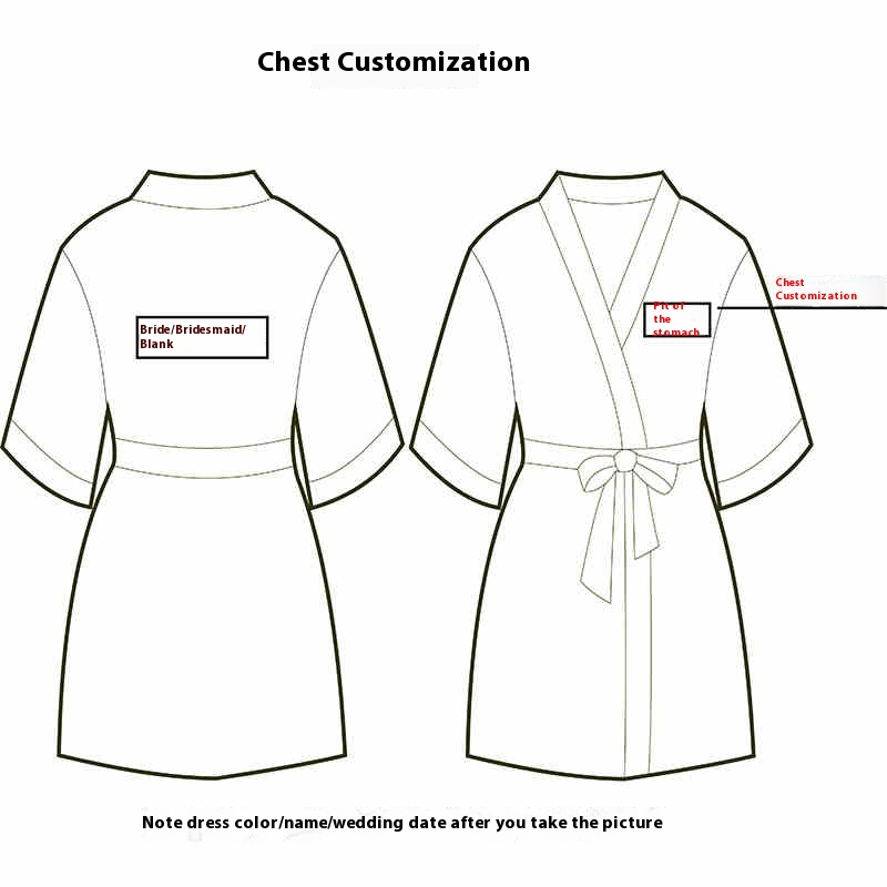 Custom Satin Bridesmaid Robes – Personalized with Name, Title, or Date | Wedding Party Gifts SelenaHuanStudio