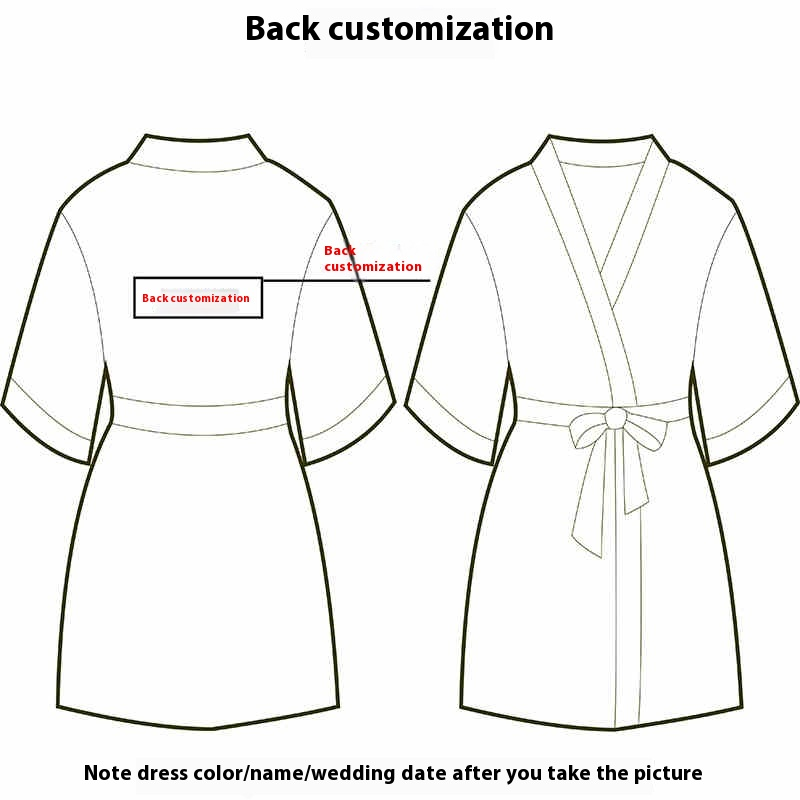 Custom Satin Bridesmaid Robes – Personalized with Name, Title, or Date | Wedding Party Gifts SelenaHuanStudio