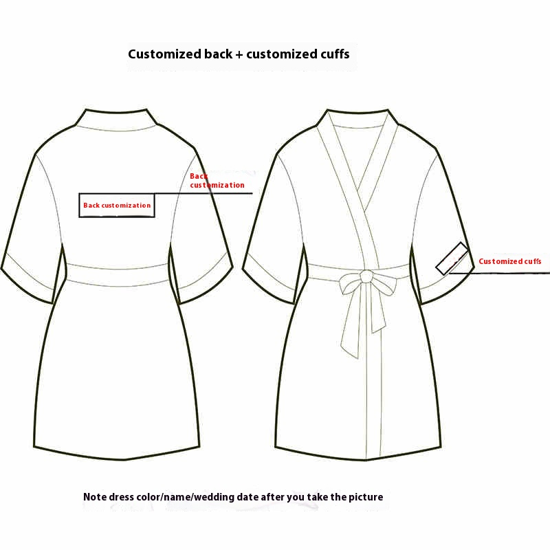 Custom Satin Bridesmaid Robes – Personalized with Name, Title, or Date | Wedding Party Gifts SelenaHuanStudio