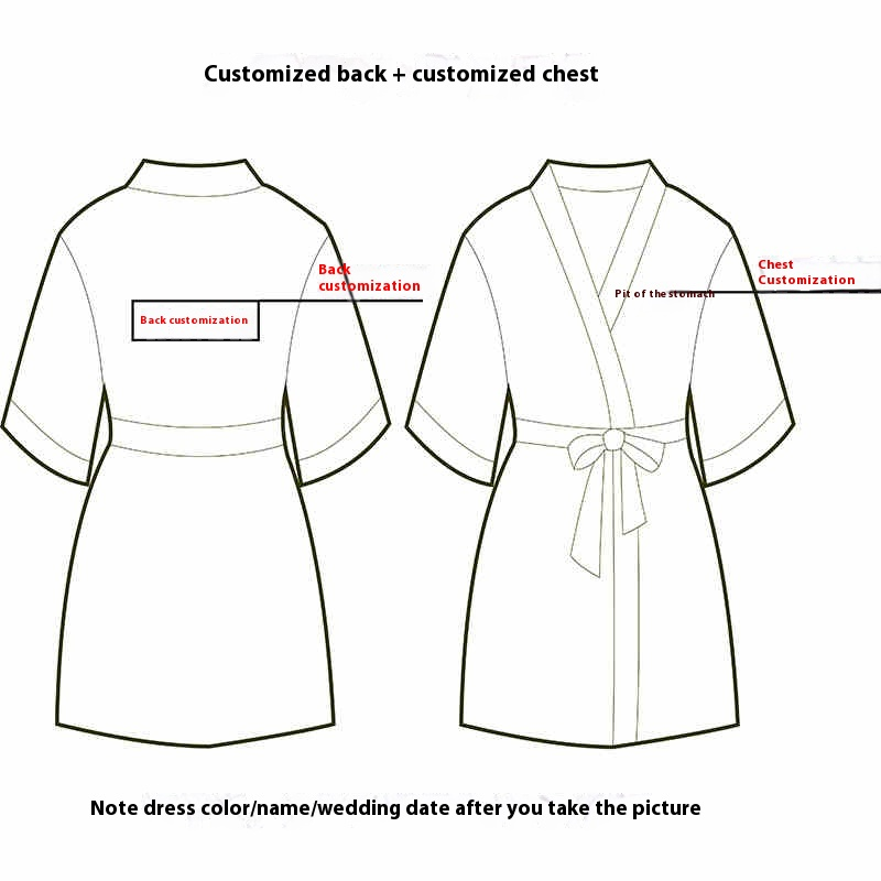 Custom Satin Bridesmaid Robes – Personalized with Name, Title, or Date | Wedding Party Gifts SelenaHuanStudio