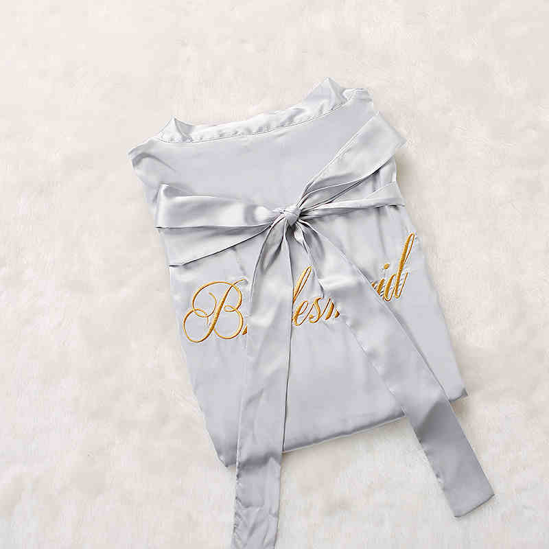 Custom Satin Bridesmaid Robes – Personalized with Name, Title, or Date | Wedding Party Gifts SelenaHuanStudio