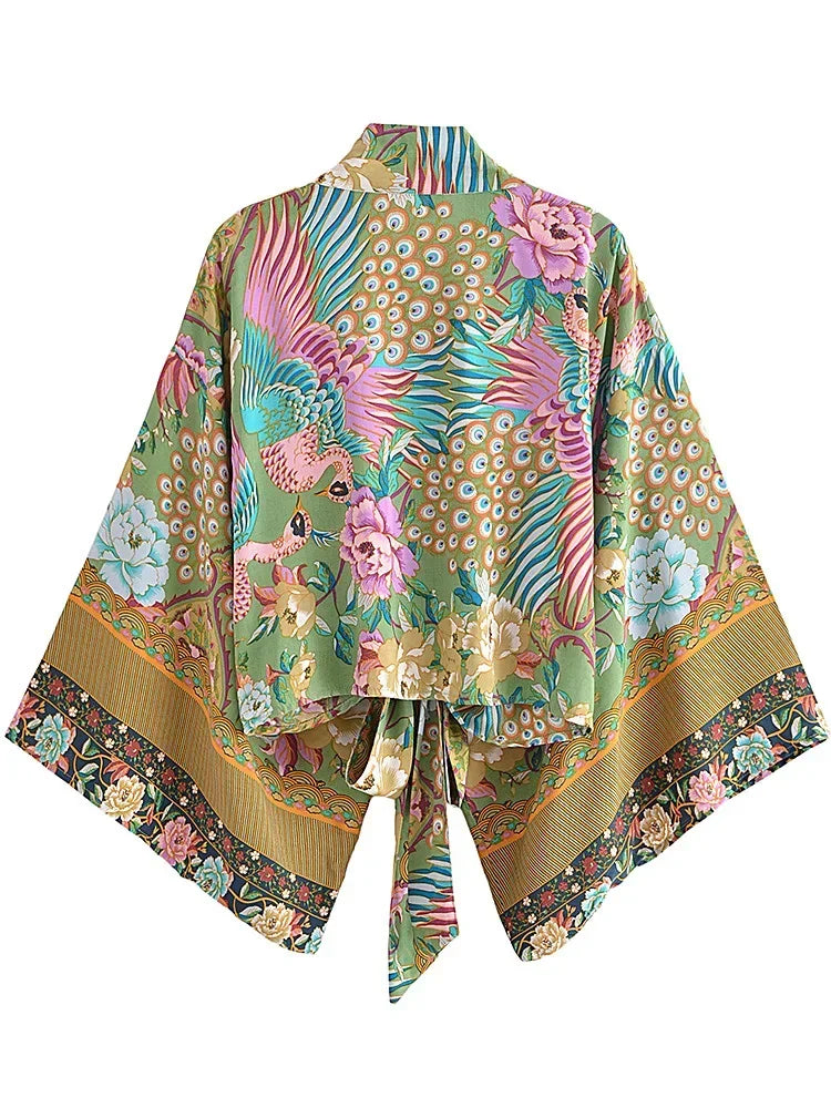 Tropical Vintage Boho Kimono
