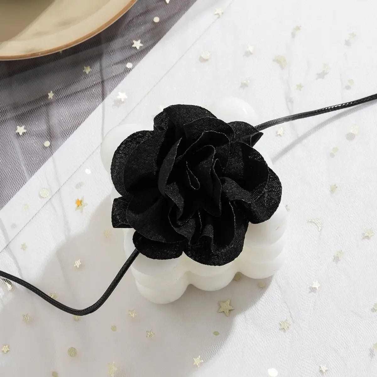 Long Rope with Big Flower Choker Necklace for Women Elegant Lace-up Rope Chain Necklace on Neck 2023 Fashion Jewelry Accessories