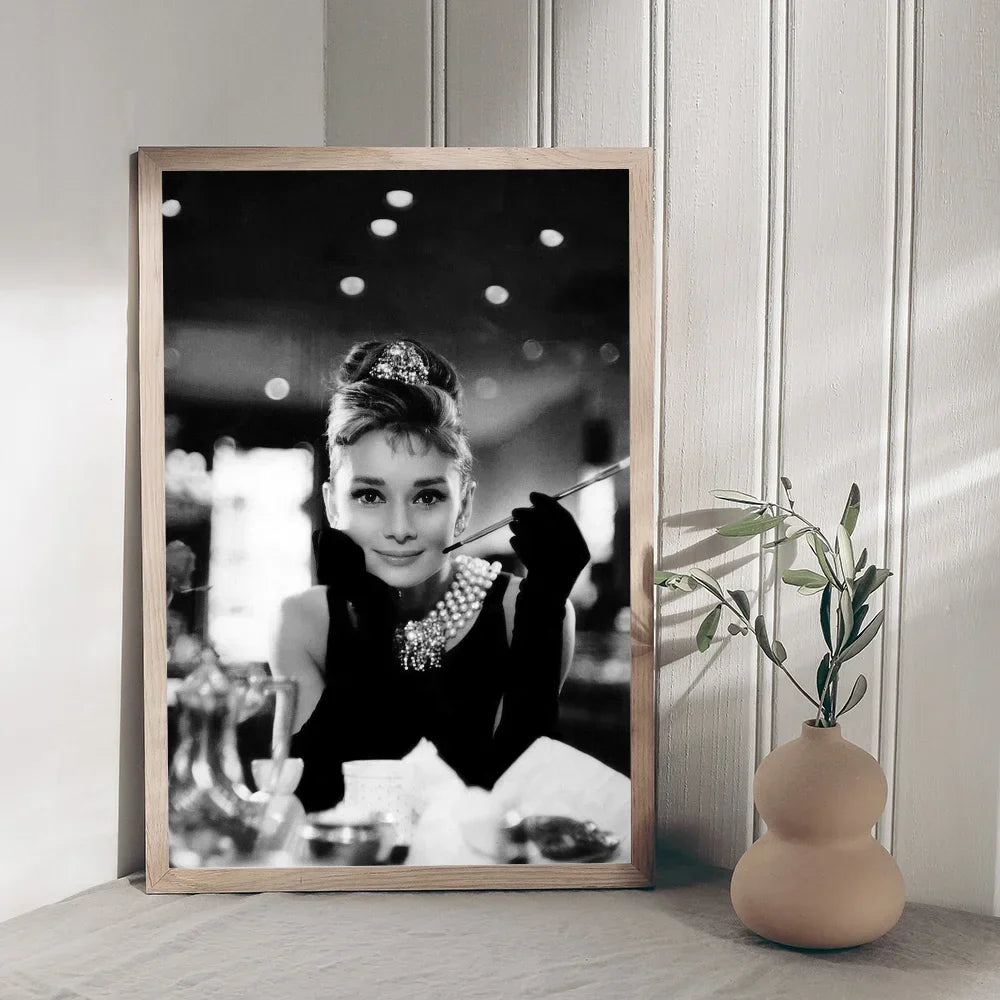 Audrey Hepburn Classic Anime Poster Waterproof Paper Sticker Coffee House Bar Room Wall Decor