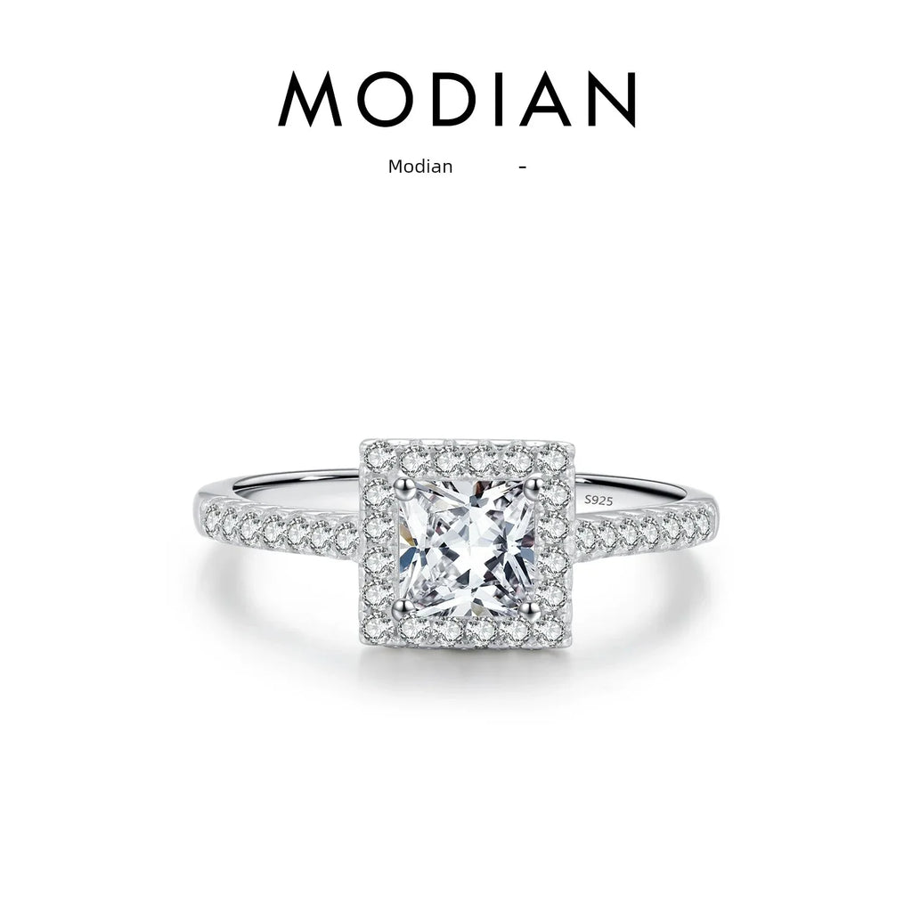 Modian Sterling Silver Luxury Super Shiny Female Zircon