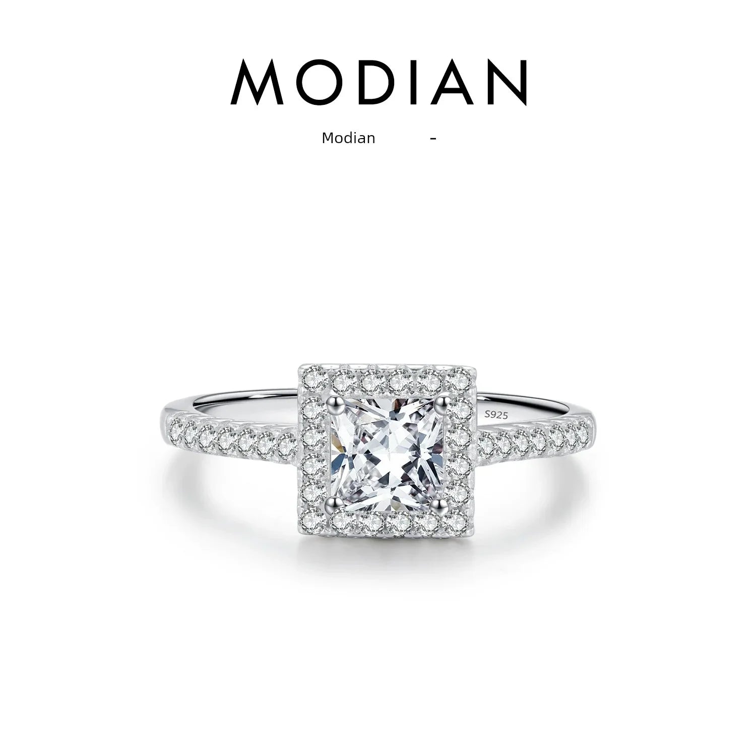 Modian Sterling Silver Luxury Super Shiny Female Zircon
