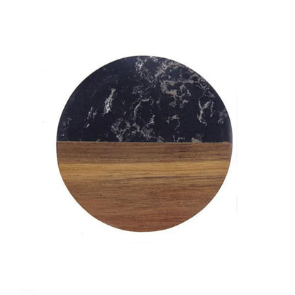 Handcrafted Marble & Handcrafted Acacia Wood Coaster 1pc