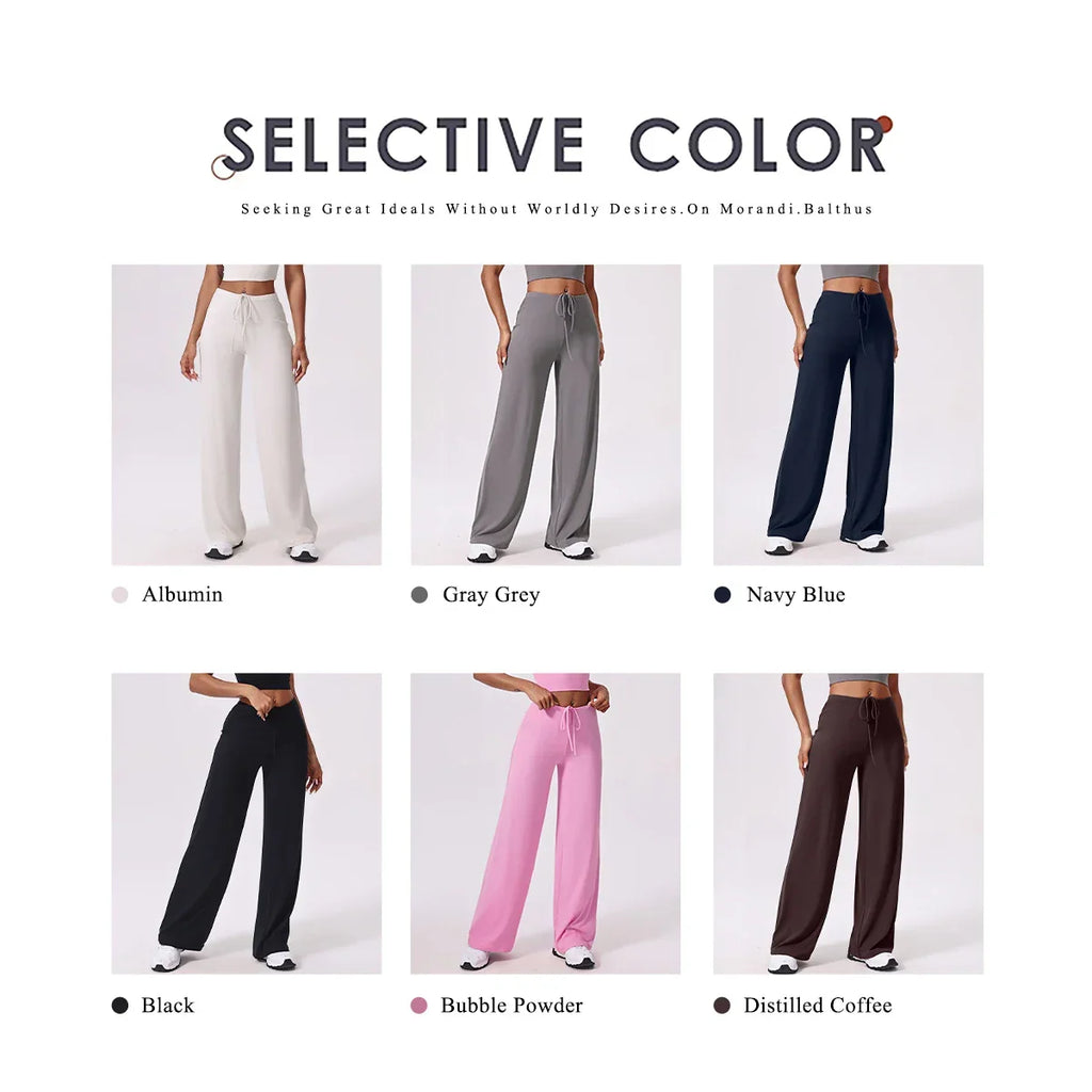 Ctenkevet-High Waist Wide-Leg Yoga Joggers for Women, Female Casual Tracksuit Bottoms, Straight Outdoor Baggy Sweatpants, Autumn