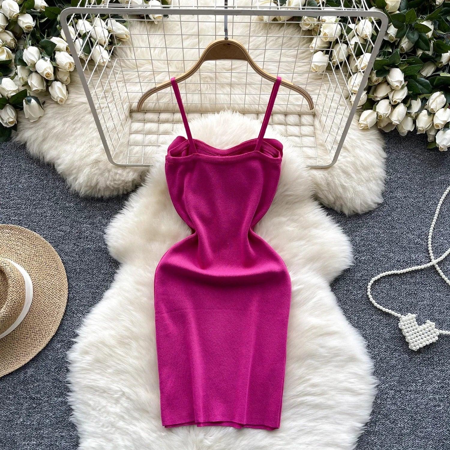 2024 Sexy Backless Lace Solid Knitted Bow Summer Dress Women Black Mini Party Dress Bodycon Sheath night Club Outfits