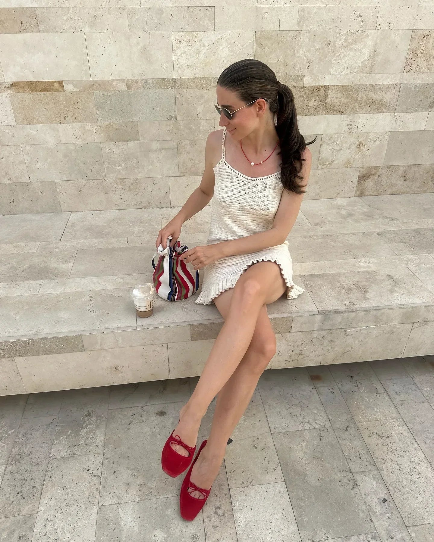 2025 Women Comfy Swimsuit Cover Up Seaside Holiday Club Dresses Sexy Crochet Halter V Neck Chic Ruffle Knit Beach Mini Dress K58 Luxlife Brands