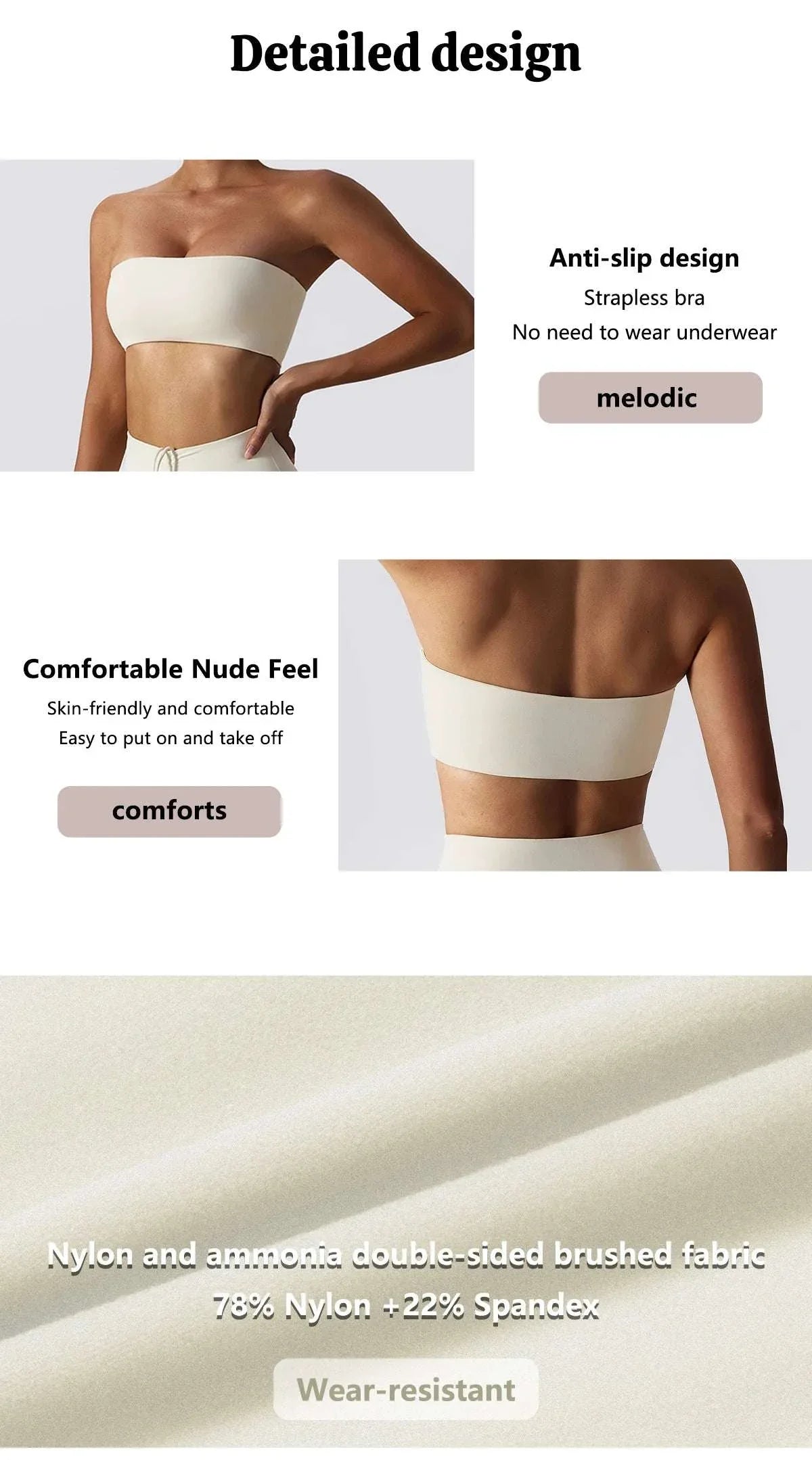 Hearuisavy Casual Sports Bra Gym Underwear Women Breathable Training Yoga Clothes Tube Top Fitness Workout Tank Top Female