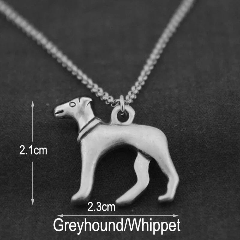 Vintage 3 Style Pomeranian & Samoyed & Keeshond & Golden Retriever & Whippet Dog Charms Pendant Necklace Women Pet Lover Gift LUXLIFE BRANDS