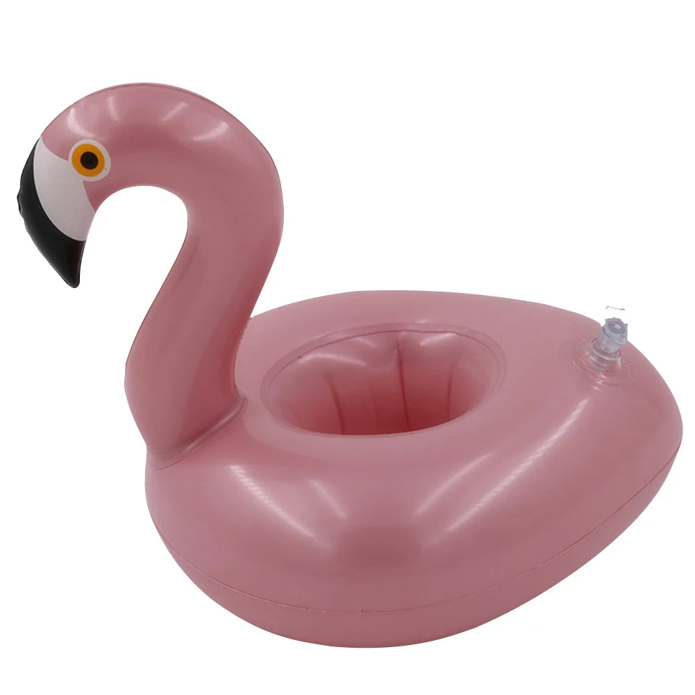 Pool Floating Cup Holder Inflatable Flamingo Drink Holders Mini Bar Coasters Swimming Pool Float Kids Toys Pool Party Decoration