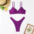Hot Sale Of The Season New Pure Color Sexy Quick Dry Tight Bikini Swimwear for Holiday Hot Girl Cross-Border Bikini Set Women's Luxlife Brands