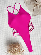 2024 New Sexy Thong One Piece Swimsuit For Women High Cut Swimwear Female Bandage Backless Bathing Suit Beachwear Monokini Swim Luxlife Brands