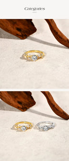 LUX FINE JEWELRY | Moissanite Round Cut 0.8ct D Color VVS1 925 SS Engagement Ring Luxlife Brands