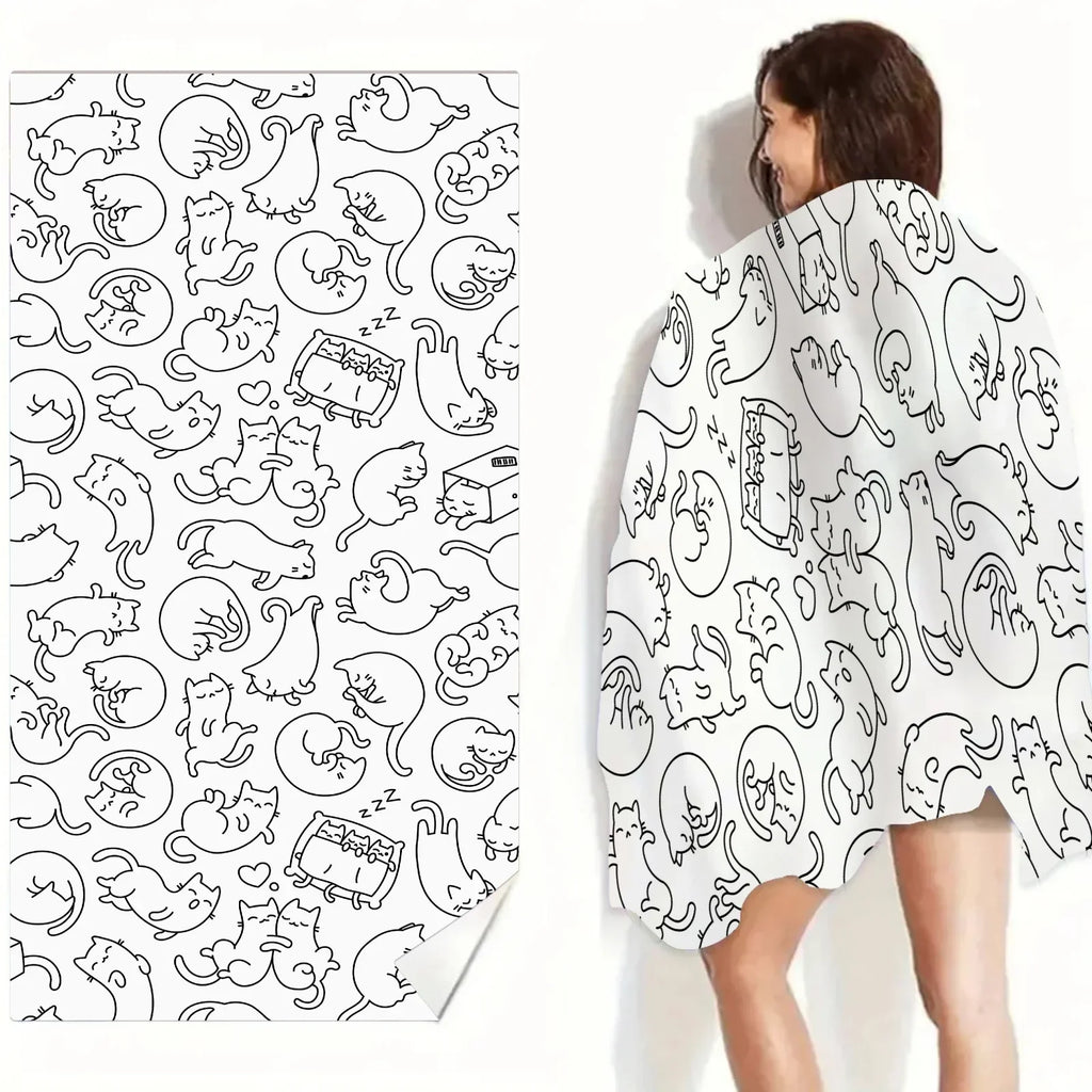 Soft Microfiber Cartoon Beach Towel