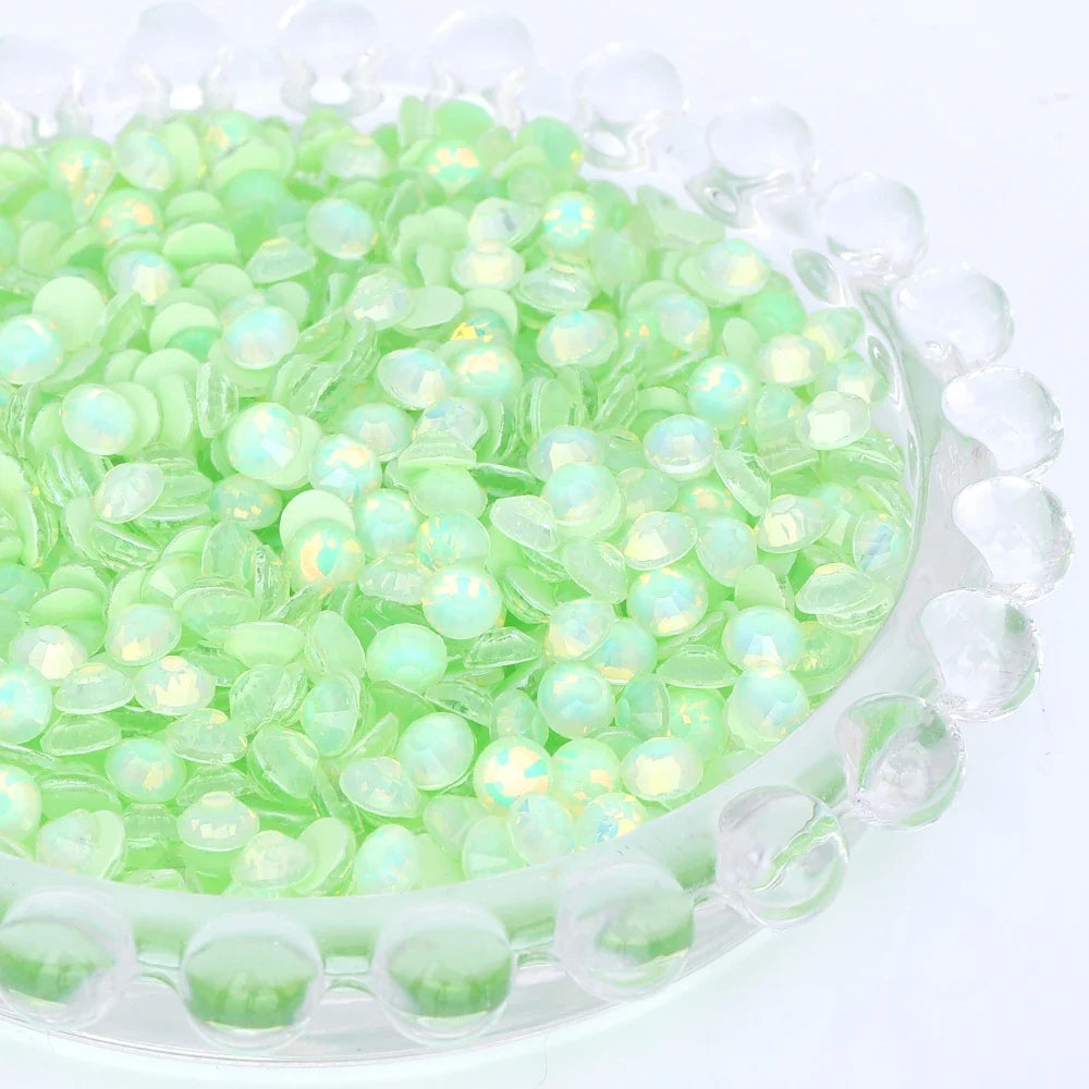 SS6-SS30 Mocha Opal Coral Reef Flatback Glass Non-Hotfix Rhinestones