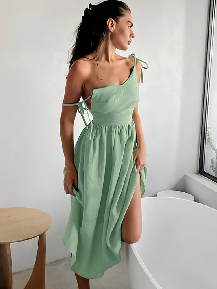 Summer A-Line Flare Midi Dress