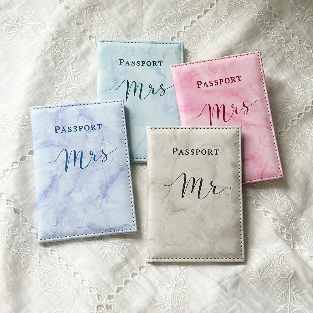Personalised Mr and Mrs Passport Covers with Customized Name Passport Holder customized passport cover for couples Luxlife Brands