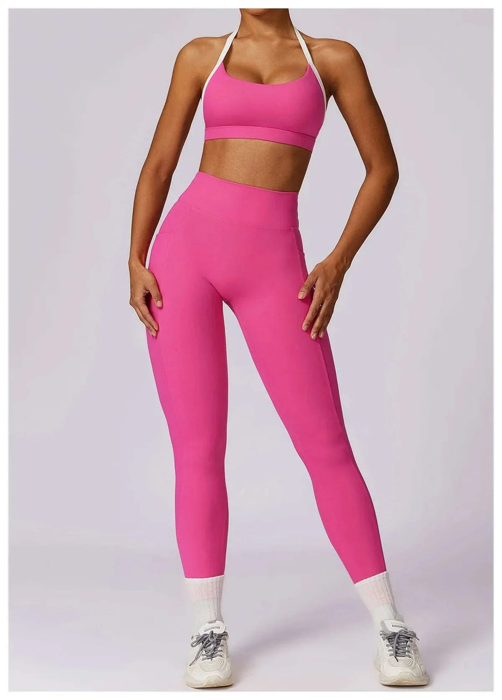 2Pcs Gym Set Women Workout Backless Yoga Suit Women Quick Dry Running Legging Fitness Bra Short-sleeved Shirt Sports Suit Female