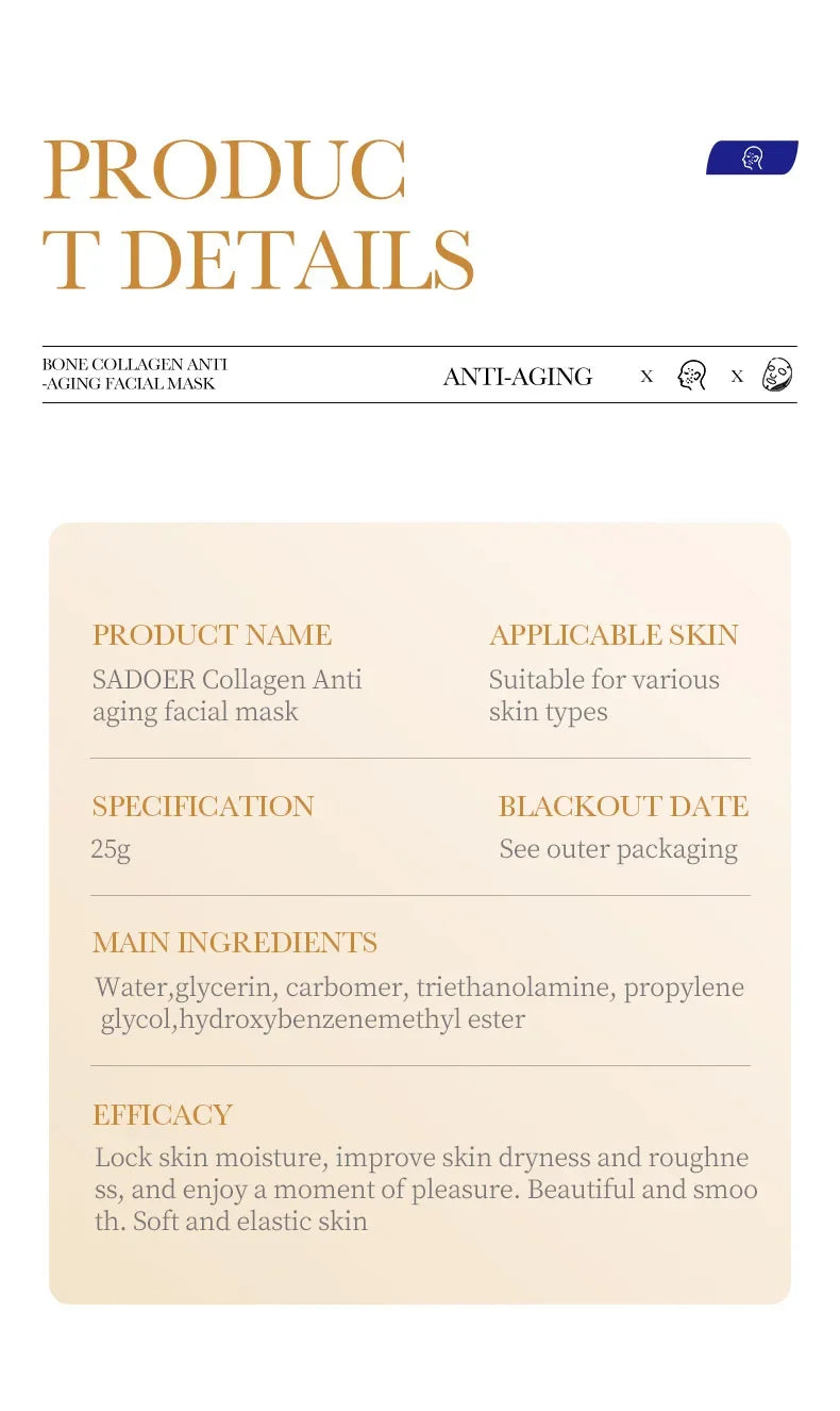 Hyaluronic Acid Collagen Face Masks