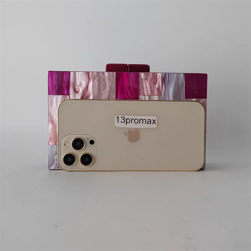 Lux Pearl Acrylic Evening Clutch LUXLIFE BRANDS