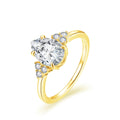 ATTAGEMS New Solid S925 Sliver 2.0ct Moissanite Rings for Women D VVS1 Pear Shape Diamond Engagement Wedding Fine Jewelry Gift Luxlife Brands