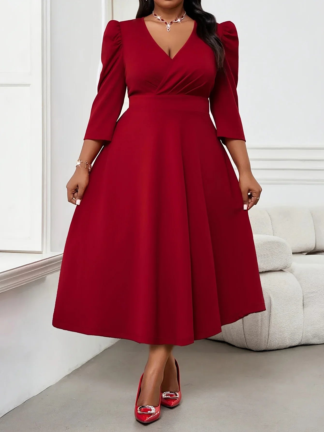 Elegant Red Event Dress Luxlife Brands