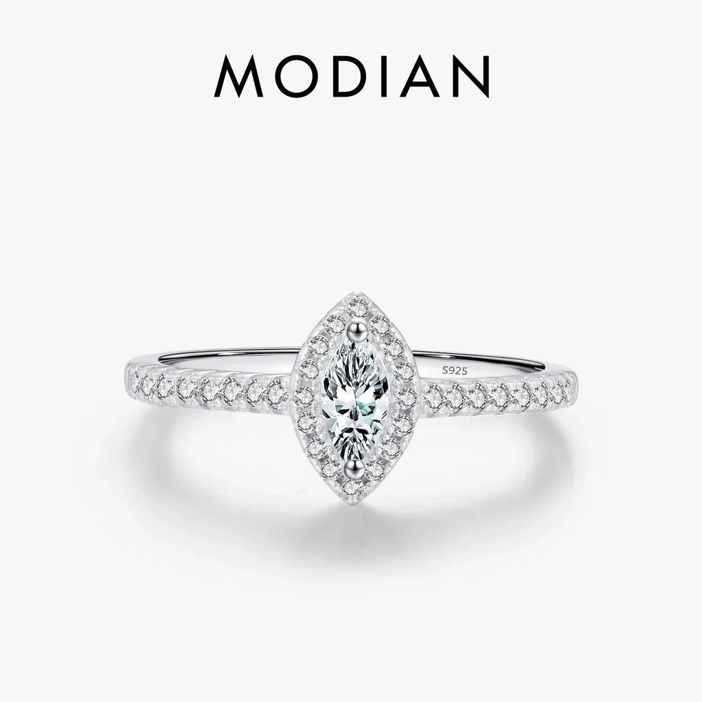 LUX Marquise Cut CZ Ring 925 Sterling Silver