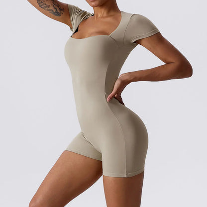 Sunshine Short Sleeve Yoga Bodysuit