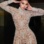 Women Elegant Sleeveless Sequined Glitter Shiny Jumpsuit Trousers Wide Leg Pants Sexy Slim Fit Backless Jumpsuit Romper Overalls LUXLIFE BRANDS