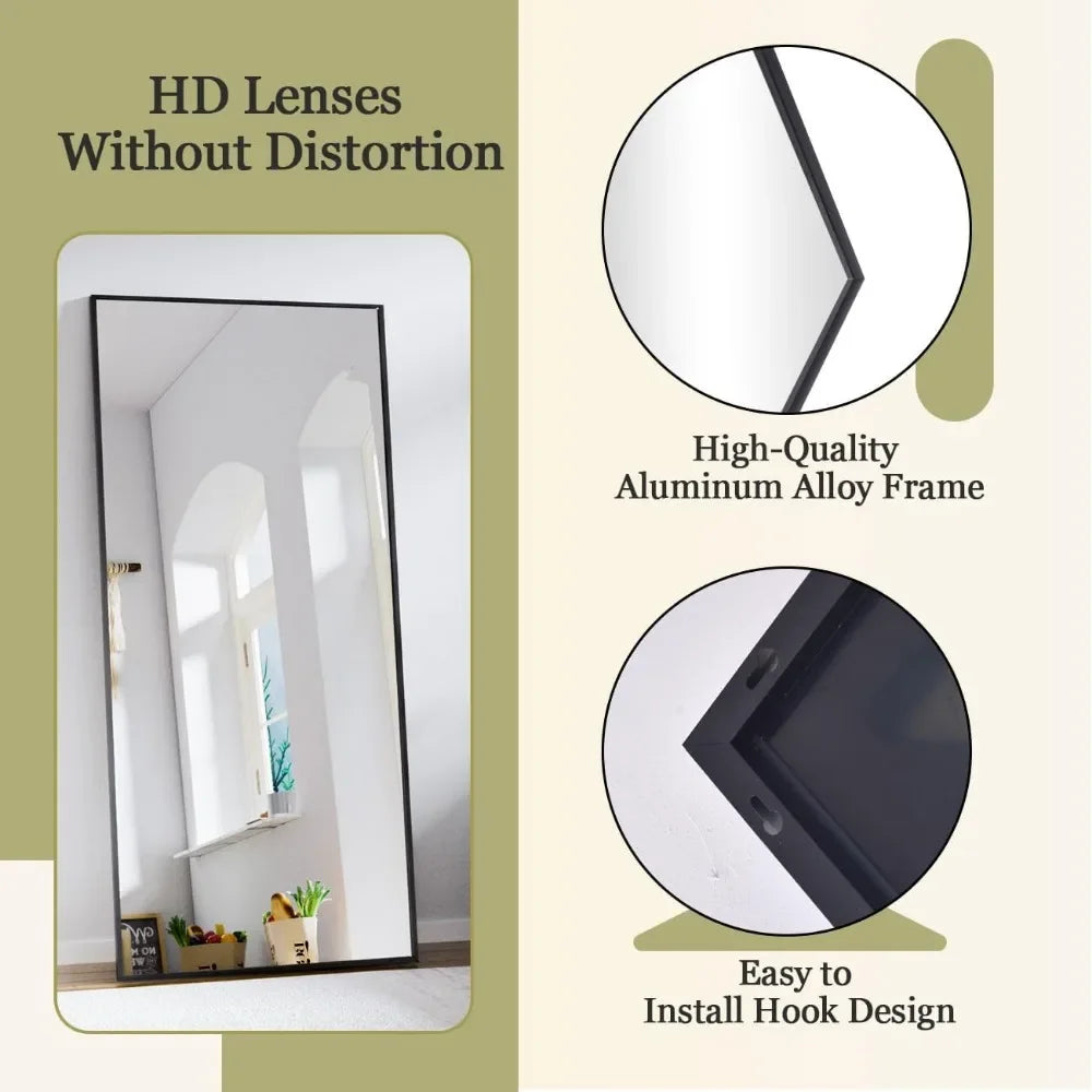 Large 71"x30" Floor Mirror LUXLIFE BRANDS