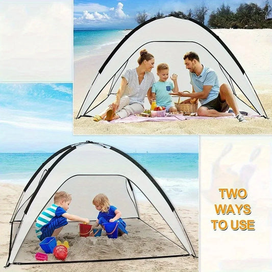 Pop Up 1-4 Person Beach Tent Sun/Water/Heat Resistant Outdoor Canopy Shelter