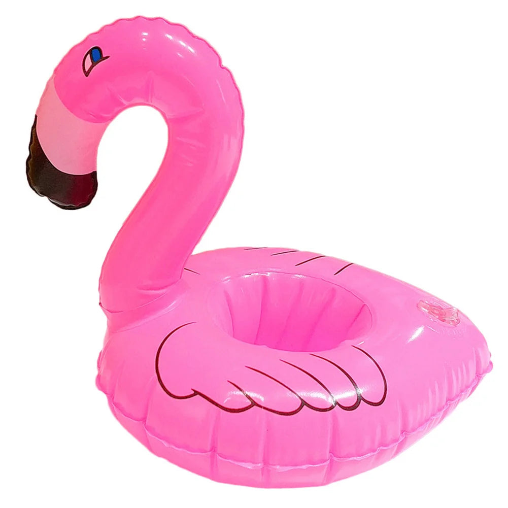 Pool Floating Cup Holder Inflatable Flamingo Drink Holders Mini Bar Coasters Swimming Pool Float Kids Toys Pool Party Decoration