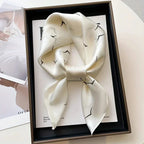 Fashion Luxury Brand 70cm Silk Square Scarf Women Satin Neck Tie Female Hair Bandana Headkerchief Shawl Wrap Hijab Echarpe Luxlife Brands