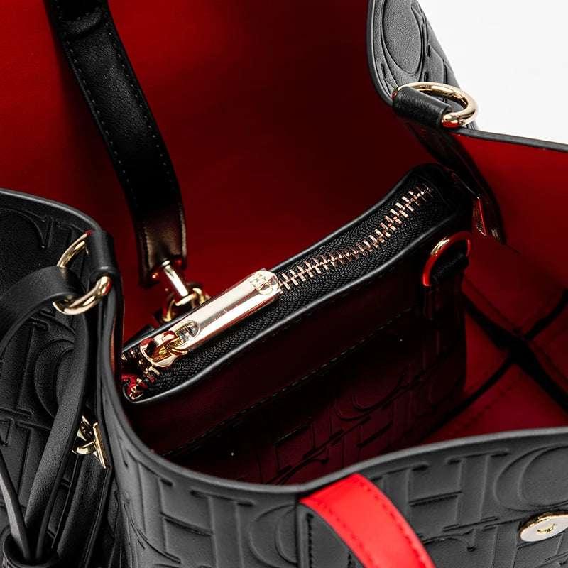 CHCH Women's Tote Bag New Steel Embossed Handheld Bun Mother Shopping Bag