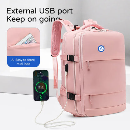 15.6 inch Travel Backpack for Women College Nurse Bag with USB