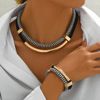 Statement Double Necklace & Bracelet Set Luxlife Brands