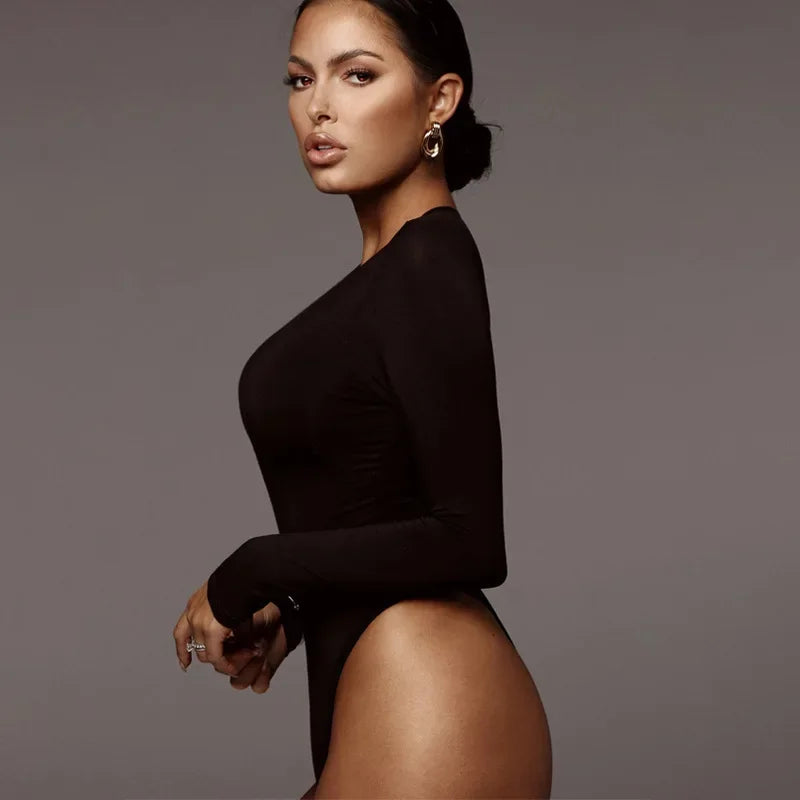 Fall Classic Long Sleeve Streetwear Bodysuit