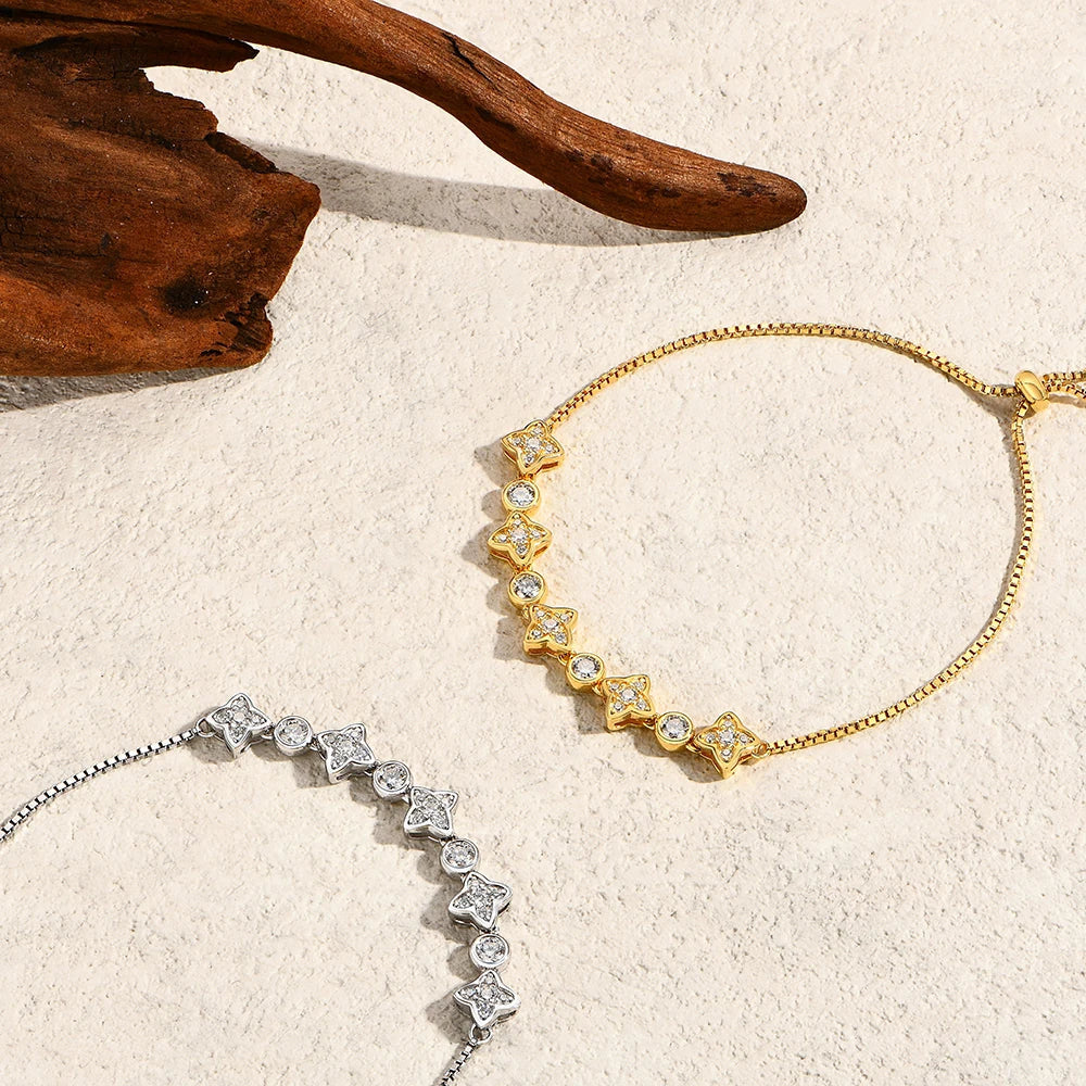 LUX FINE JEWELRY | Starlight D Color VVS1 Moissanite S925 SS Bracelet - Adjustable 24cm Luxlife Brands
