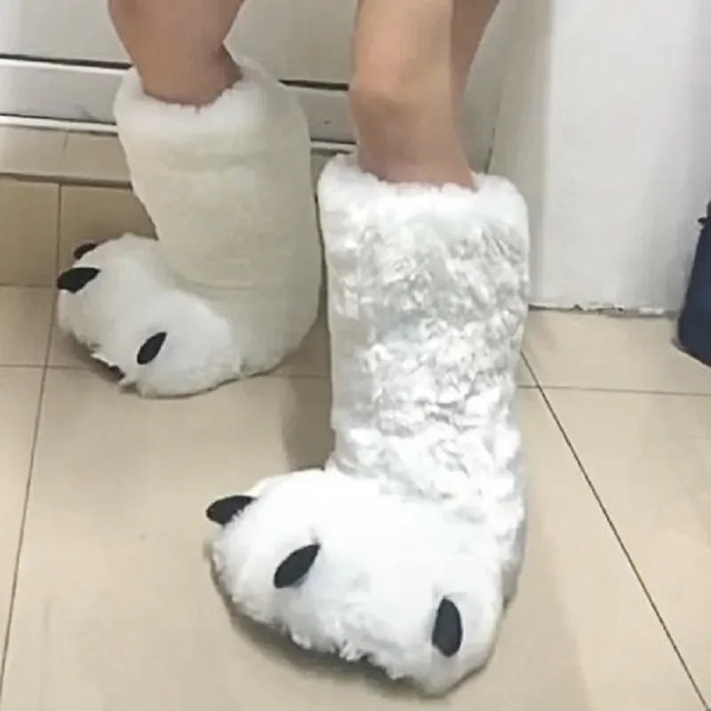 Cute Bear Claw Winter Slippers LUXLIFE BRANDS